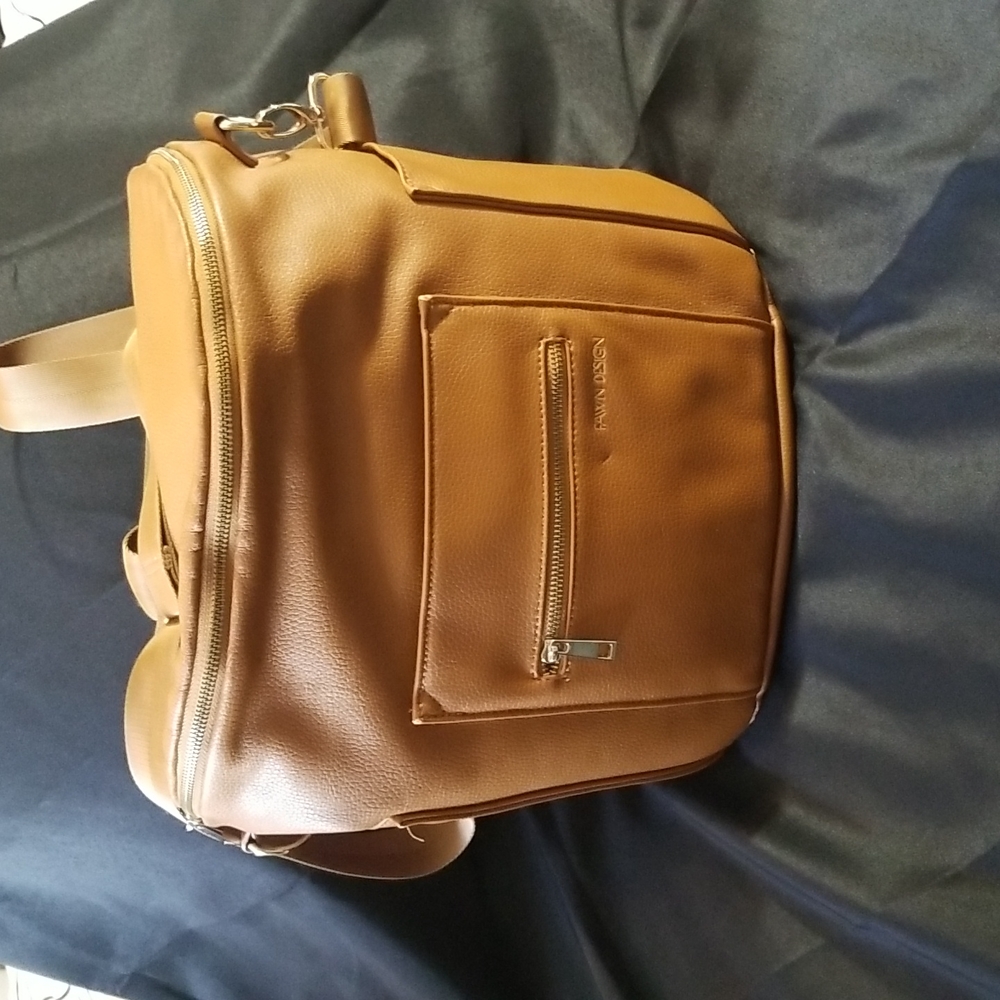 FAWN DESIGN BABY DIAPER BAG IN BROWN - Picture 1 of 12